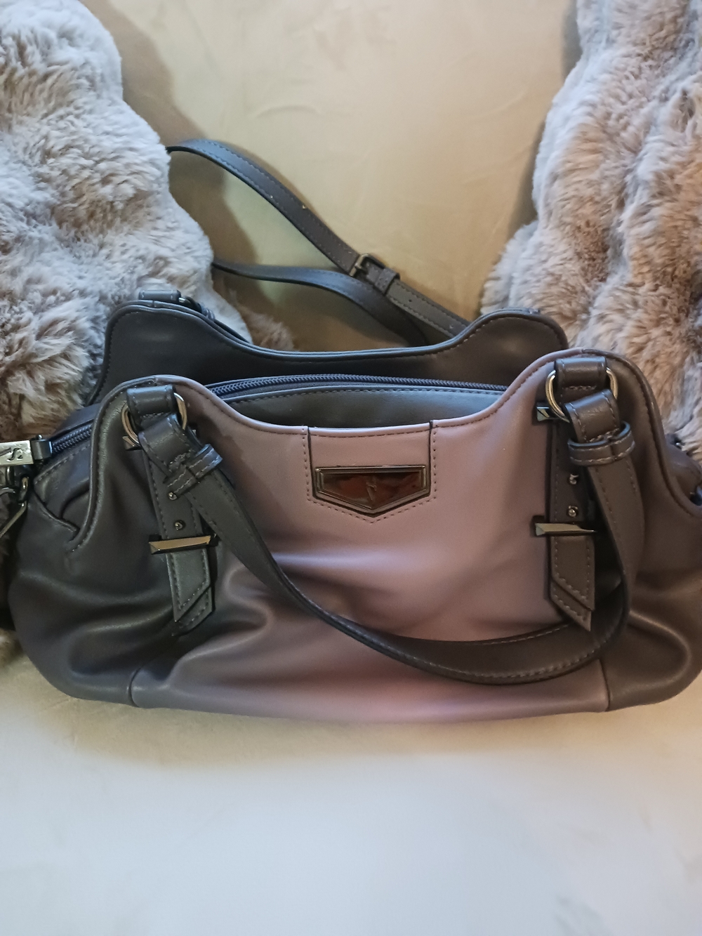 Simply Vera Vera Wang Taupe & Brown Shoulder Bag | Neutral Everyday Purse